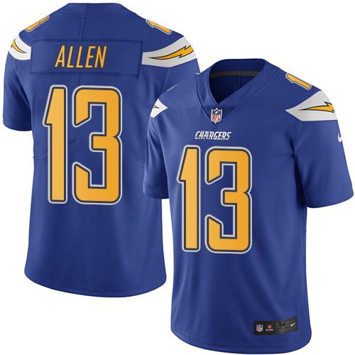 Nike Chargers #13 Keenan Allen Electric Blue Men's Stitched NFL Limited Rush Jersey
